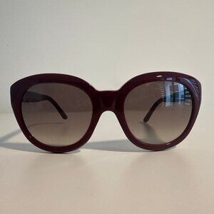 CELINE sunglasses round deep burgundy brown gradient CL40071I 69F Jackie O MINT
